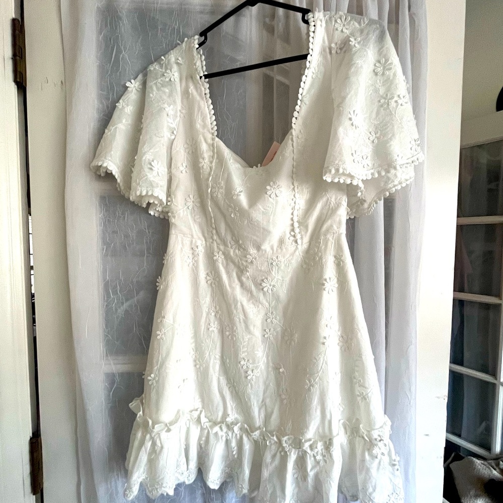 White floral Dress